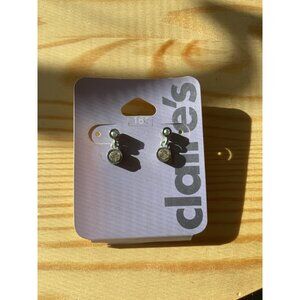 Claires Clear Crystal Dangle Earrings For Pierced Ears